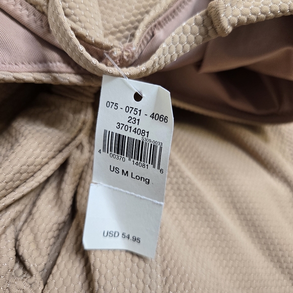 NEW Aerie LONG beige tan textured shine pique wrap‎ one piece swimsuit M - Picture 5 of 8